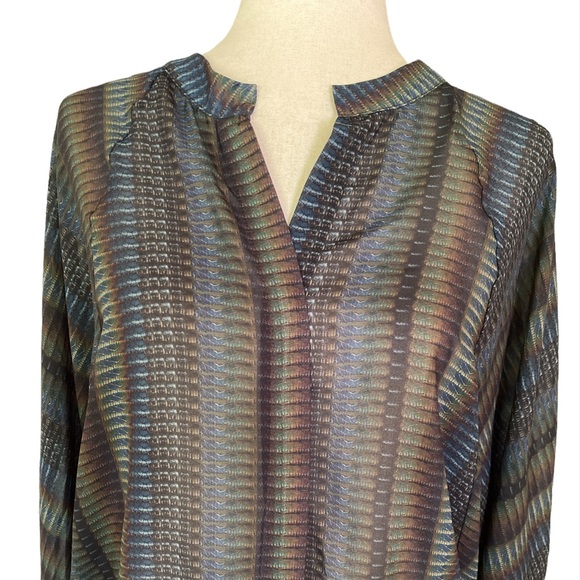 Lola & Sophie Drawstring Tie Front Dolman Sleeve Blouse - M - Picture 2 of 12